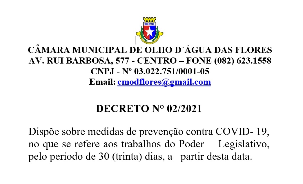 Decreto 002/2021